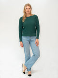 Cannon Long Sleeve Waffle Knit Wool Sweater