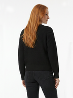 Cannon Long Sleeve Waffle Knit Wool Sweater