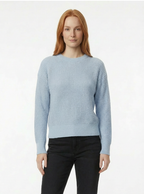 Cannon Long Sleeve Waffle Knit Wool Sweater