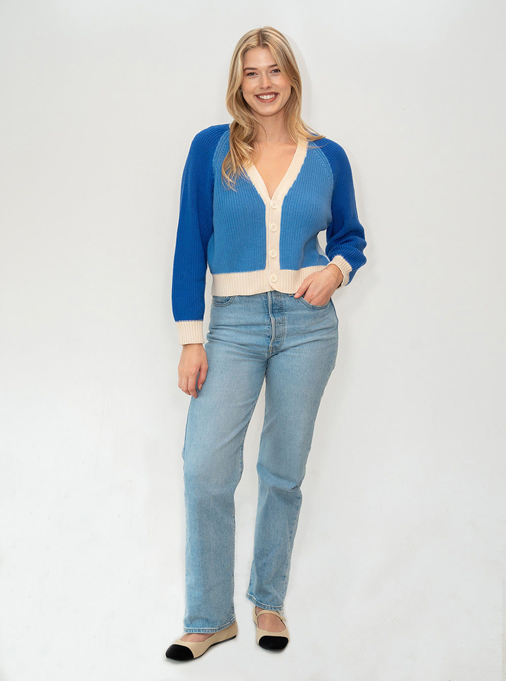 Paje Organic Cotton Colorblock Cardigan