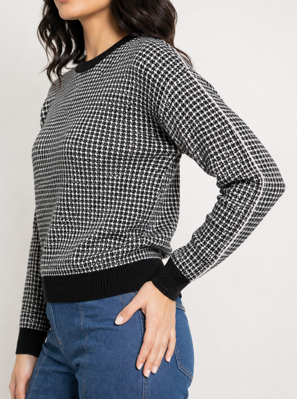 Keem Long Sleeve Wool Sweater