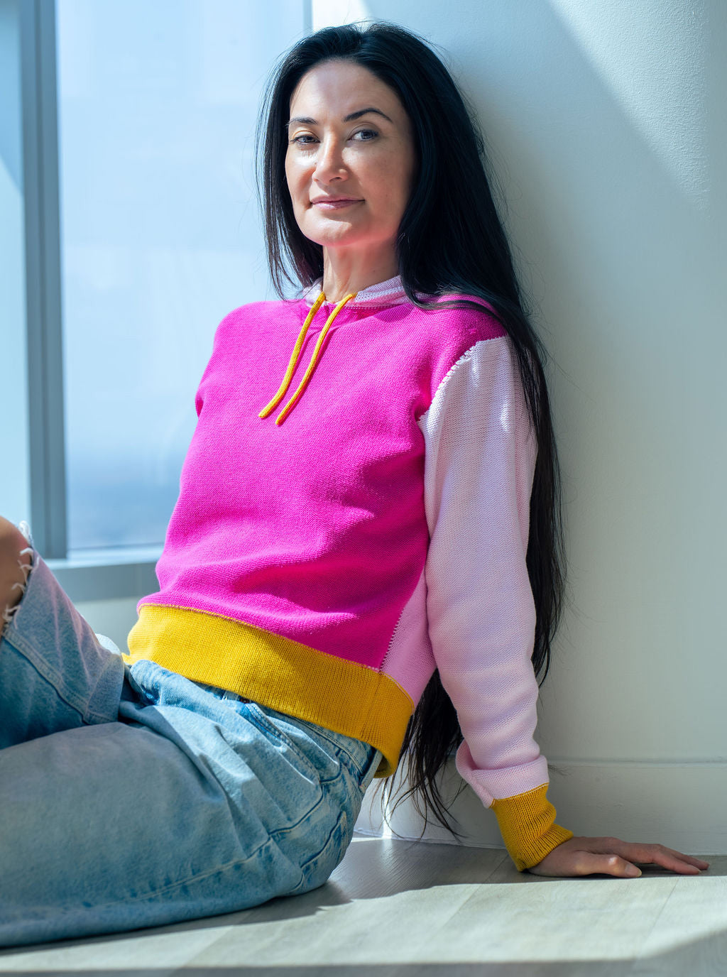 Laguna Organic Cotton Colorblock Hooded Sweater