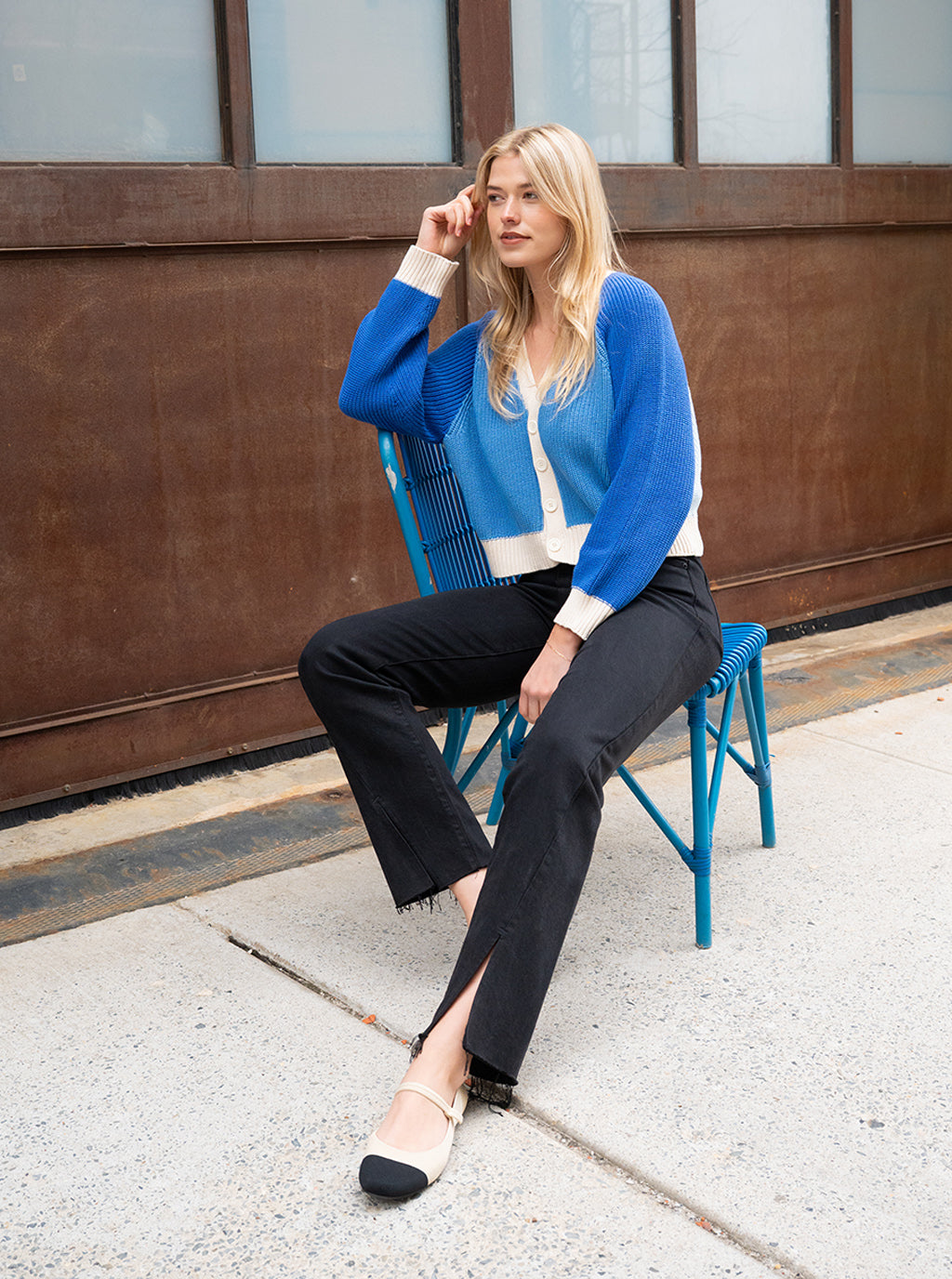 Paje Organic Cotton Colorblock Cardigan