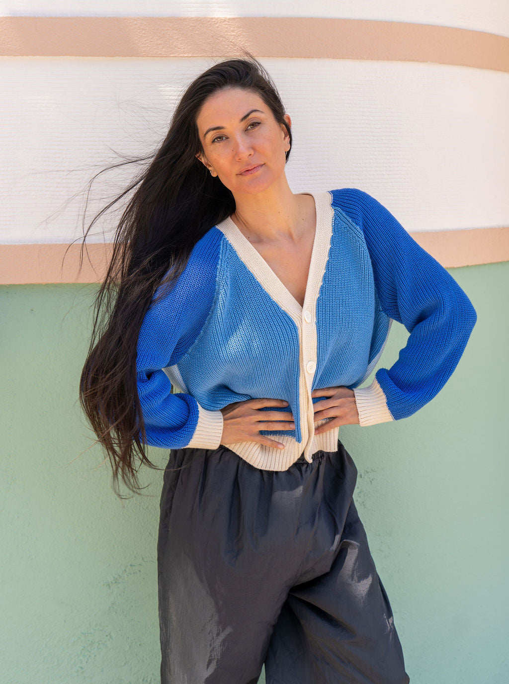Paje Organic Cotton Colorblock Cardigan