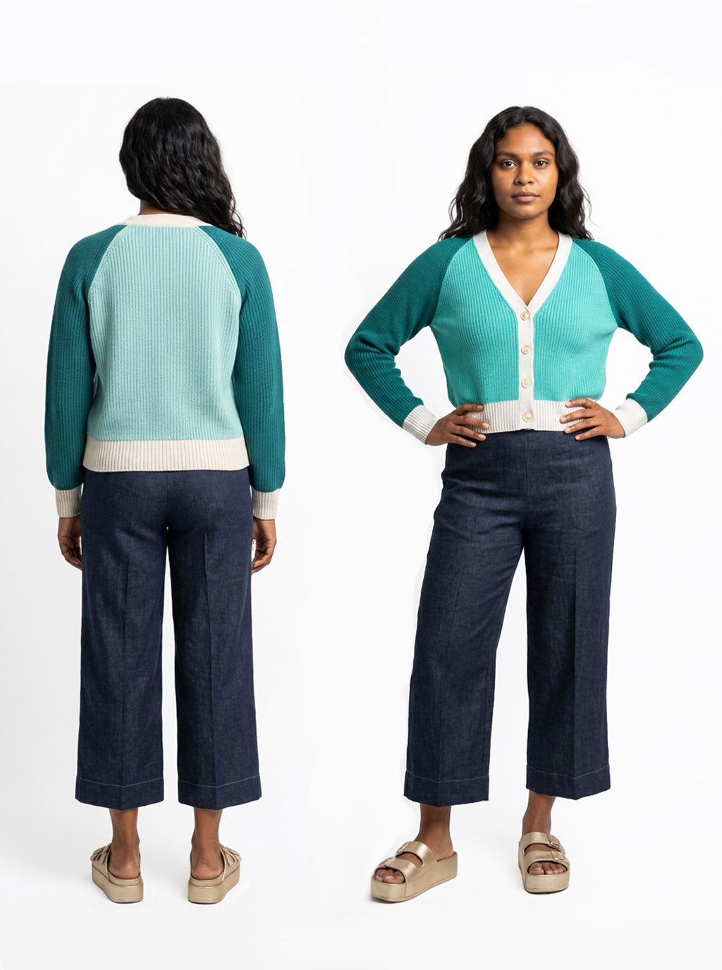 Paje Organic Cotton Colorblock Cardigan