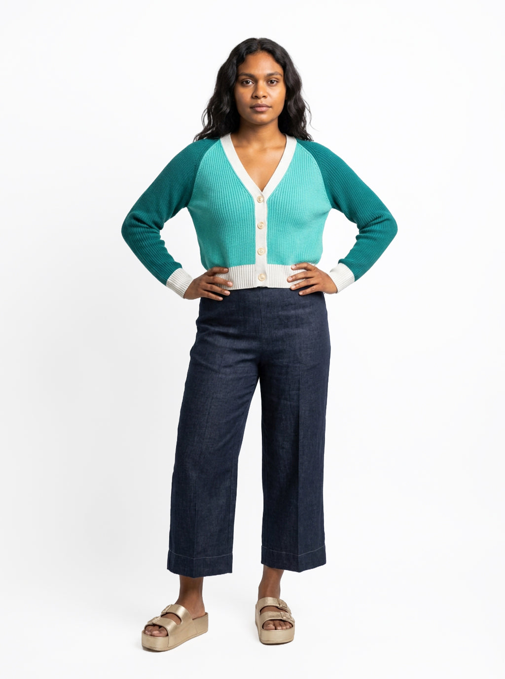 Paje Organic Cotton Colorblock Cardigan