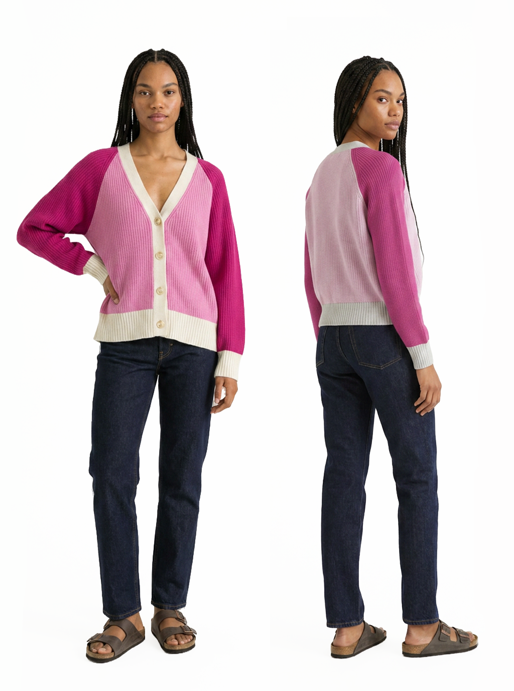 Paje Organic Cotton Colorblock Cardigan