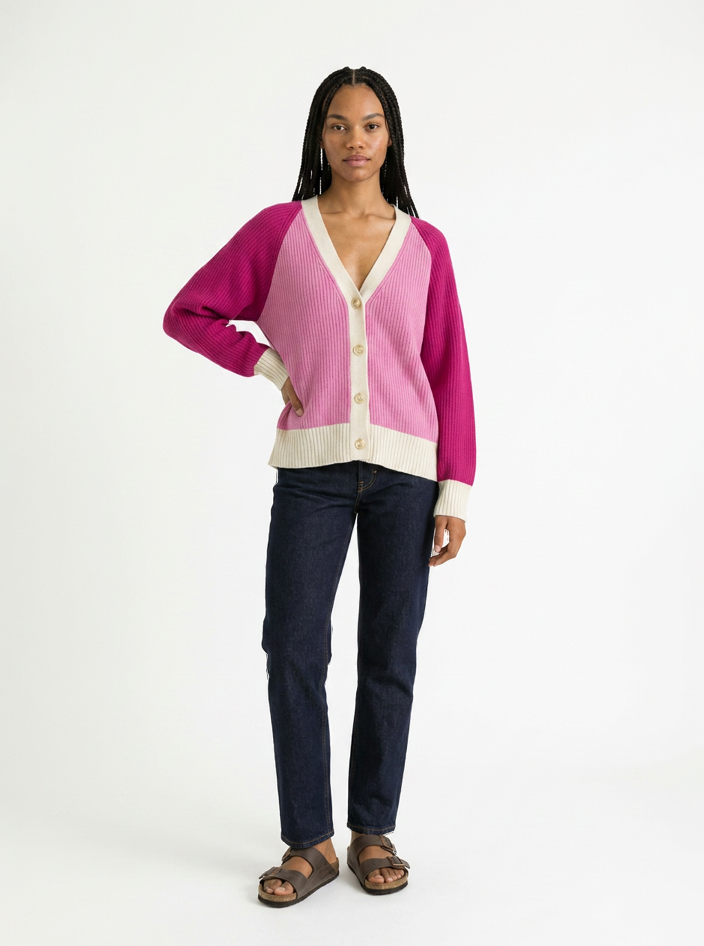 Paje Organic Cotton Colorblock Cardigan