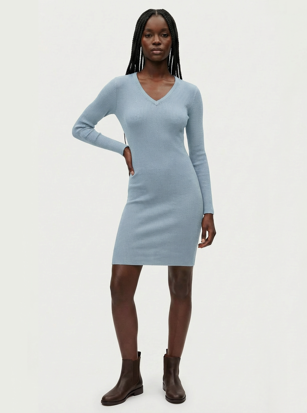Pelosa Long Sleeve Light weight Wool Dress