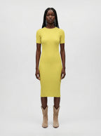 Tayrona Cotton Mixed Rib Short sleeve dress